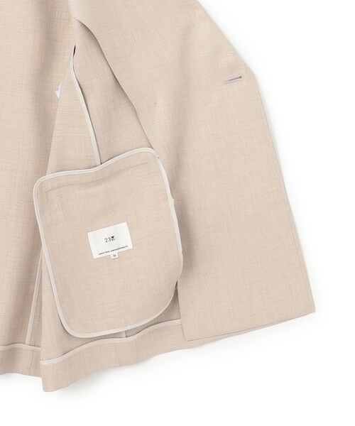 S size ONWARD(小さいサイズ) / エスサイズオンワード その他アウター | リネンライクグロッシー ハーフスリーブ ダブル ジャケット | 詳細12