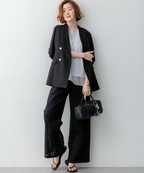 S size ONWARD(小さいサイズ) / エスサイズオンワード その他アウター | 【見上愛さん着用】シアータンブラー ダブルジャケット | 詳細3