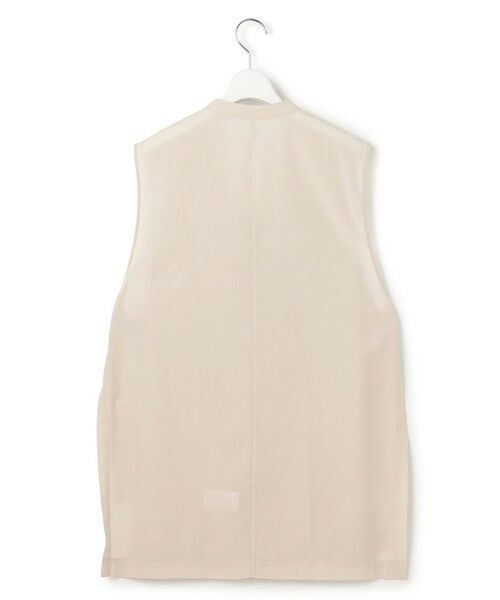 S size ONWARD(小さいサイズ) / エスサイズオンワード その他アウター | ライトシアーマットクロス ノーカラー ジレ | 詳細7