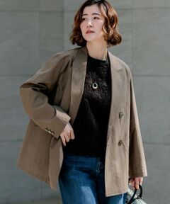 S size ONWARD(小さいサイズ) / エスサイズオンワード その他アウター | MANTECOブライトワッシャー ダブル ジャケット