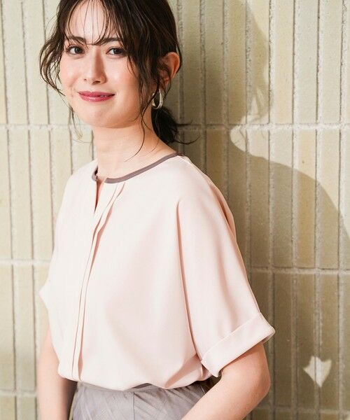 S size ONWARD(小さいサイズ) / エスサイズオンワード カットソー | ジョーゼットフロントタック プルオーバー | 詳細4