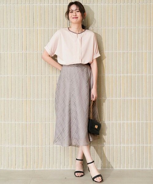 S size ONWARD(小さいサイズ) / エスサイズオンワード カットソー | ジョーゼットフロントタック プルオーバー | 詳細5