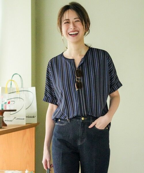 S size ONWARD(小さいサイズ) / エスサイズオンワード カットソー | ジョーゼットフロントタック プルオーバー | 詳細12