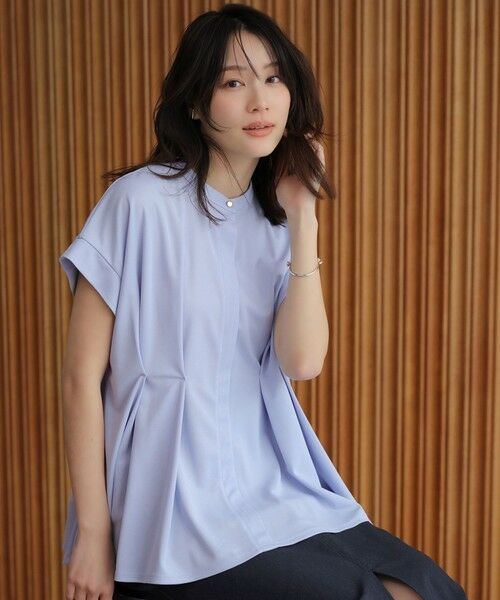 S size ONWARD(小さいサイズ) / エスサイズオンワード カットソー | カナパウエストタック プルオーバー（ライトブルー）