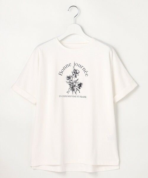 S size ONWARD(小さいサイズ) / エスサイズオンワード カットソー | フラワープリント ロゴＴシャツ | 詳細10