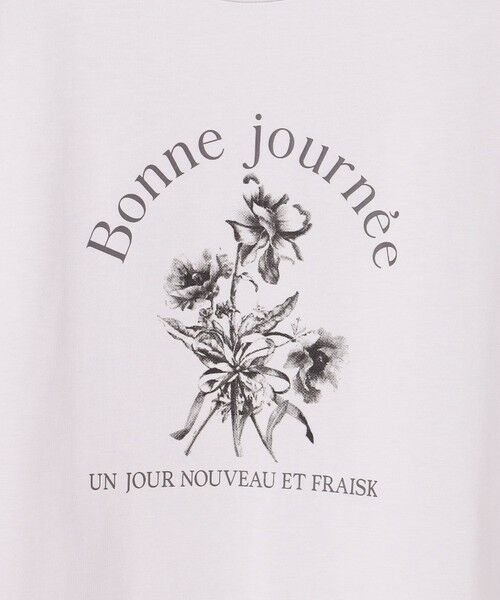 S size ONWARD(小さいサイズ) / エスサイズオンワード カットソー | フラワープリント ロゴＴシャツ | 詳細7