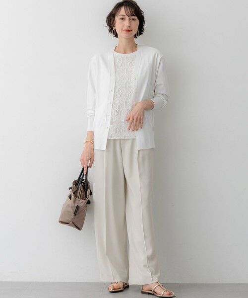 S size ONWARD(小さいサイズ) / エスサイズオンワード カットソー | 【先行予約】コードエンブロイダリージャージー フレンチスリーブ カットソー | 詳細3