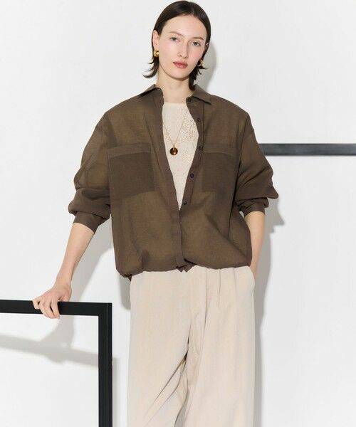 S size ONWARD(小さいサイズ) / エスサイズオンワード カットソー | 【先行予約】コードエンブロイダリージャージー フレンチスリーブ カットソー | 詳細6