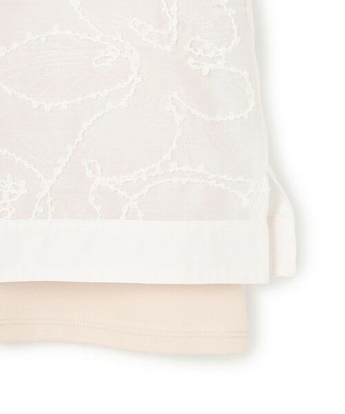 S size ONWARD(小さいサイズ) / エスサイズオンワード カットソー | シアーエンブロイダリー キャミソール コンビ Tシャツ | 詳細11