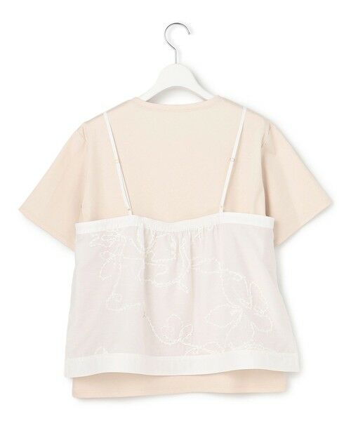 S size ONWARD(小さいサイズ) / エスサイズオンワード カットソー | シアーエンブロイダリー キャミソール コンビ Tシャツ | 詳細9