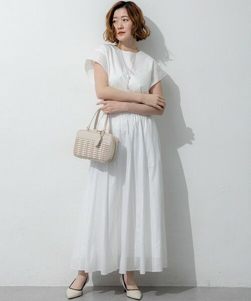 S size ONWARD(小さいサイズ) / エスサイズオンワード カットソー | スムースデザイン タフタスリーブ カットソー | 詳細2