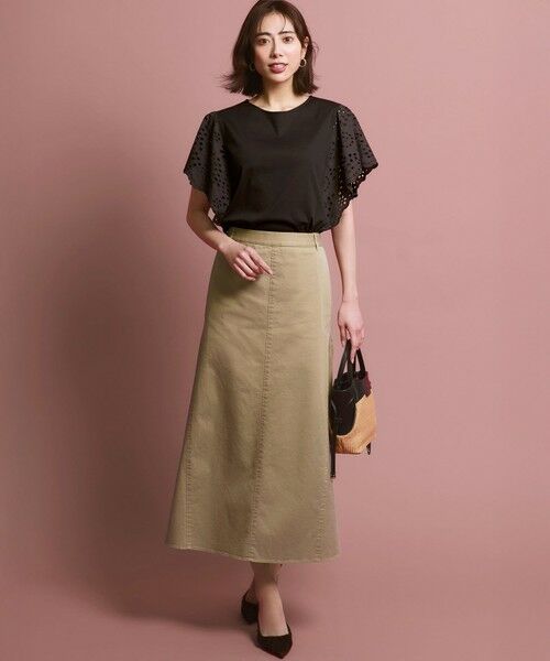 S size ONWARD(小さいサイズ) / エスサイズオンワード カットソー | カットワークエンブロイダリー デザインスリーブ トップス | 詳細18