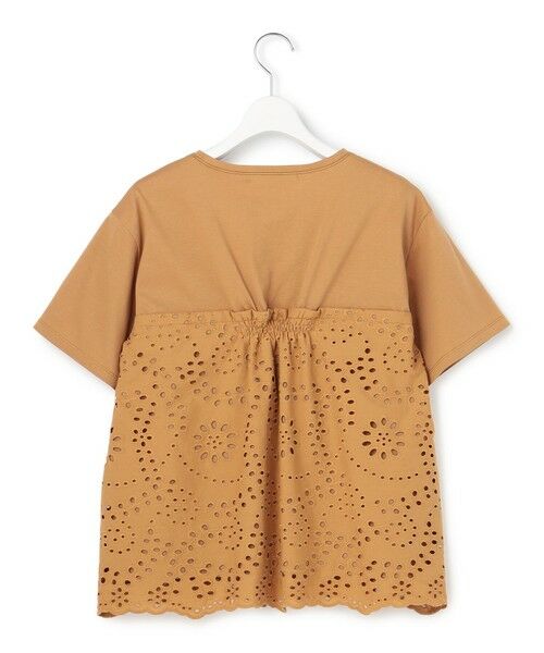 S size ONWARD(小さいサイズ) / エスサイズオンワード カットソー | カットワークエンブロイダリー スカラップヘム トップス | 詳細8