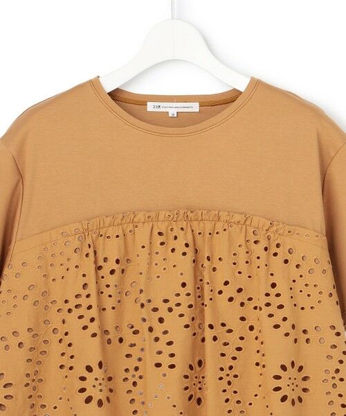 S size ONWARD(小さいサイズ) / エスサイズオンワード カットソー | カットワークエンブロイダリー スカラップヘム トップス | 詳細9