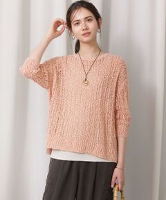 【SLOW/一部店舗限定】エンブロイダリープルオーバー サマー ニット