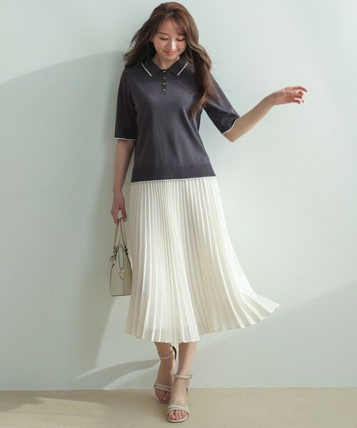 S size ONWARD(小さいサイズ) / エスサイズオンワード ニット・セーター | 【アイスタッチ】ポロ ニット | 詳細13