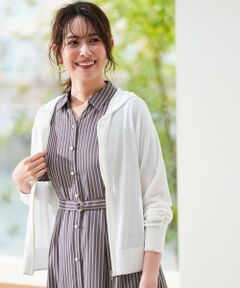 S size ONWARD(小さいサイズ) / エスサイズオンワード カーディガン・ボレロ | エアリー ニットフーディー