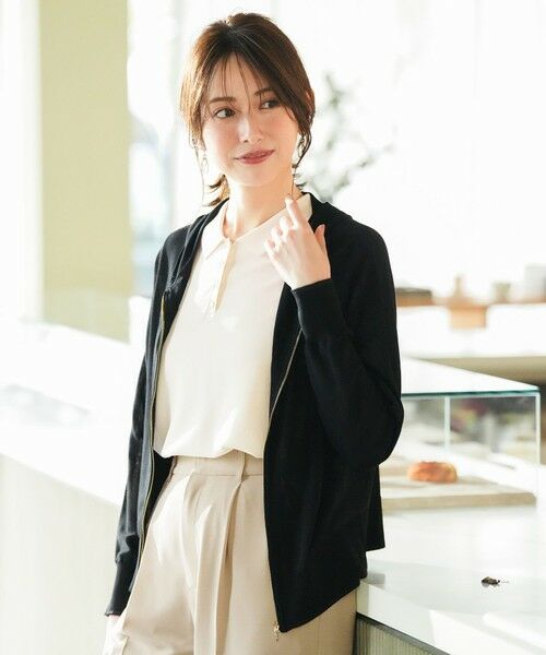 S size ONWARD(小さいサイズ) / エスサイズオンワード カーディガン・ボレロ | エアリー ニットフーディー | 詳細4