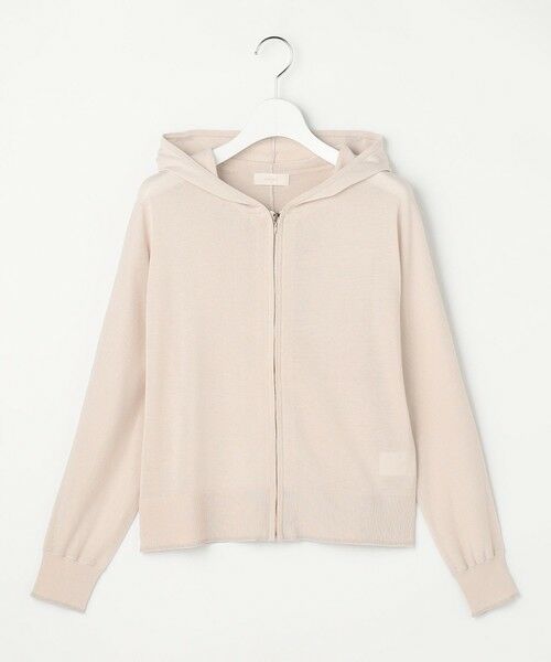 S size ONWARD(小さいサイズ) / エスサイズオンワード カーディガン・ボレロ | エアリー ニットフーディー（ライトベージュ）