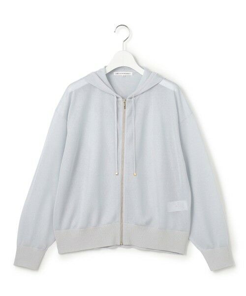 S size ONWARD(小さいサイズ) / エスサイズオンワード ニット・セーター | シャイニーシアーニット ジップアップ パーカー | 詳細20