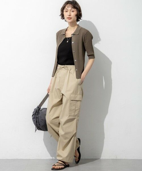 S size ONWARD(小さいサイズ) / エスサイズオンワード ニット・セーター | ワイドリブ 五分袖 ポロニット | 詳細2