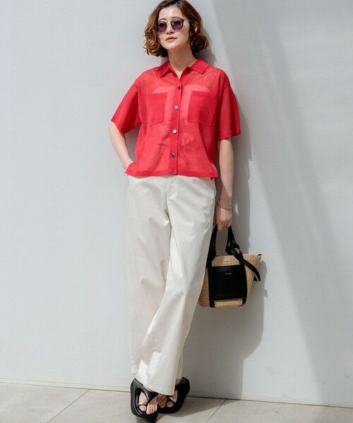 S size ONWARD(小さいサイズ) / エスサイズオンワード ニット・セーター | 【見上愛さん着用/WEB&一部店舗限定カラーあり】シアー ポロニット | 詳細7