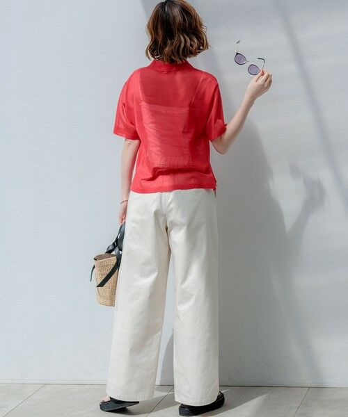 S size ONWARD(小さいサイズ) / エスサイズオンワード ニット・セーター | 【見上愛さん着用/WEB&一部店舗限定カラーあり】シアー ポロニット | 詳細8