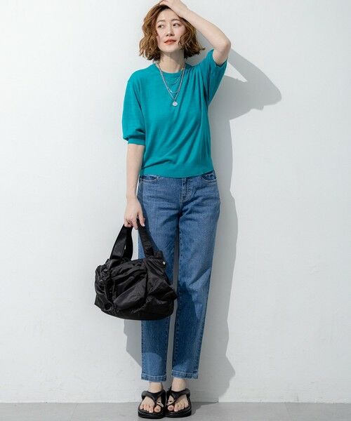 S size ONWARD(小さいサイズ) / エスサイズオンワード ニット・セーター | ピュアリネンハイゲージ パフスリーブ ニット | 詳細16