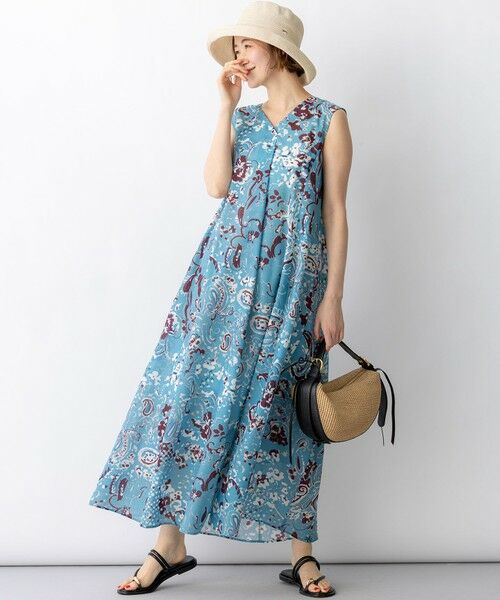 S size ONWARD(小さいサイズ) / エスサイズオンワード ドレス | Ericaランダムペイズリープリント ワンピース | 詳細1