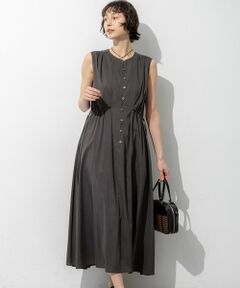 S size ONWARD(小さいサイズ) / エスサイズオンワード ロング・マキシ丈ワンピース | シルキーライトクロス フレアワンピース