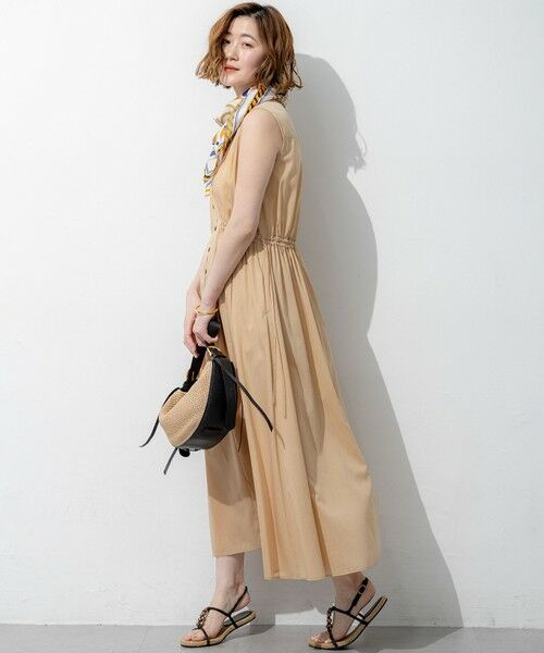 S size ONWARD(小さいサイズ) / エスサイズオンワード ロング・マキシ丈ワンピース | シルキーライトクロス フレアワンピース | 詳細14