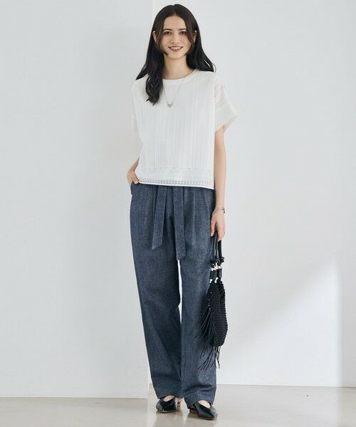 S size ONWARD(小さいサイズ) / エスサイズオンワード その他パンツ | 【カタログ掲載】コットンリネンシャンブレーテーパード パンツ | 詳細11