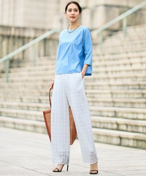 S size ONWARD(小さいサイズ) / エスサイズオンワード その他パンツ | 【カタログ掲載】ジオメトリックレース パンツ | 詳細2