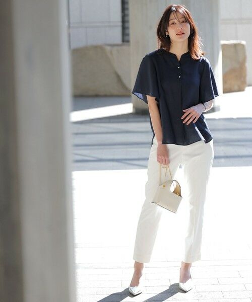 S size ONWARD(小さいサイズ) / エスサイズオンワード その他パンツ | エアリーストレッチ テーパードパンツ（オフ）