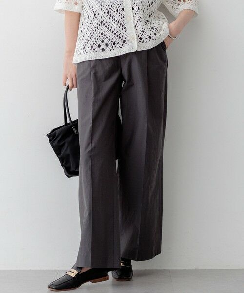 S size ONWARD(小さいサイズ) / エスサイズオンワード その他パンツ | MANTECOブライトワッシャー ワイドパンツ（スチールグレー系）