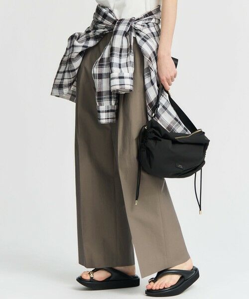 S size ONWARD(小さいサイズ) / エスサイズオンワード その他パンツ | MANTECOブライトワッシャー ワイドパンツ（モカ系）