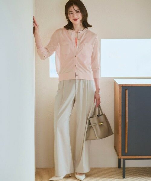 S size ONWARD(小さいサイズ) / エスサイズオンワード その他パンツ | ナチュラルスラブストレッチ ワイドパンツ | 詳細1