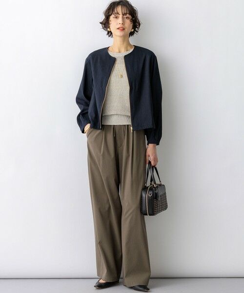 S size ONWARD(小さいサイズ) / エスサイズオンワード その他パンツ | ナチュラルスラブストレッチ ワイドパンツ | 詳細20