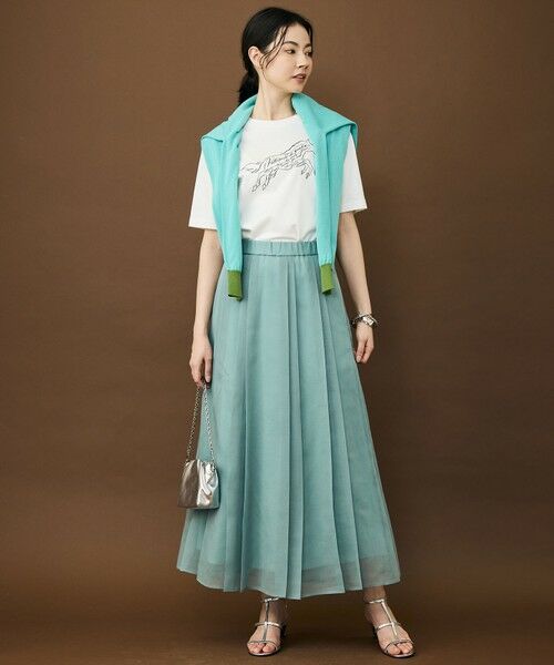 S size ONWARD(小さいサイズ) / エスサイズオンワード ミニ・ひざ丈スカート | 【カタログ掲載】オーガンジープリーツ スカート | 詳細2