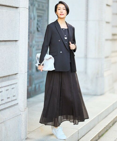 S size ONWARD(小さいサイズ) / エスサイズオンワード ミニ・ひざ丈スカート | 【カタログ掲載】オーガンジープリーツ スカート | 詳細16