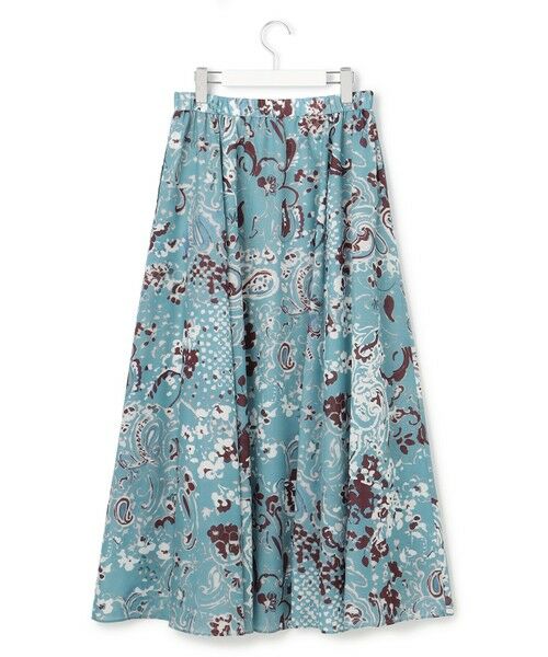 S size ONWARD(小さいサイズ) / エスサイズオンワード ミニ・ひざ丈スカート | Ericaランダムペイズリープリント フレアスカート | 詳細7