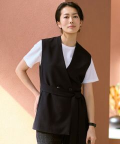 S size ONWARD(小さいサイズ) / エスサイズオンワード ベスト | 【カタログ掲載】リラックスバスケットノーカラー ジレ