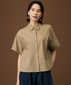 S size ONWARD(小さいサイズ) / エスサイズオンワード シャツ・ブラウス | 【WEB&一部店舗限定・サラリ触感】コットンサッカープリント シャツ