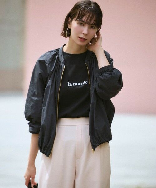 S size ONWARD(小さいサイズ) / エスサイズオンワード カットソー | la maree オーバーサイズ ロゴ Tシャツ | 詳細1