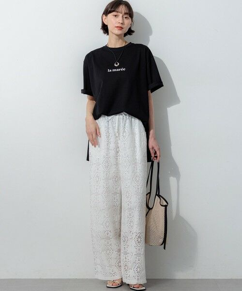 S size ONWARD(小さいサイズ) / エスサイズオンワード カットソー | la maree オーバーサイズ ロゴ Tシャツ | 詳細4