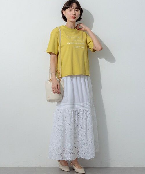 S size ONWARD(小さいサイズ) / エスサイズオンワード カットソー | リラクシーシルエット メッセージ ロゴTシャツ | 詳細10