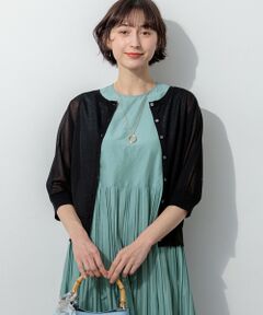 S size ONWARD(小さいサイズ) / エスサイズオンワード カーディガン・ボレロ | シャイニーシアー ドルマンスリーブ 2WAY カーディガン