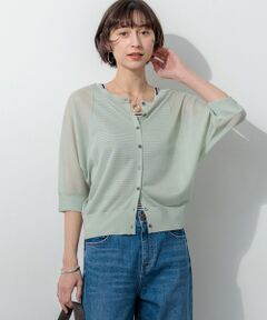 S size ONWARD(小さいサイズ) / エスサイズオンワード カーディガン・ボレロ | シャイニーシアー ドルマンスリーブ 2WAY カーディガン