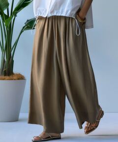 S size ONWARD(小さいサイズ) / エスサイズオンワード その他パンツ | クールタッチタフタ ギャザーワイドパンツ