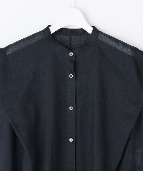 S size ONWARD(小さいサイズ) / エスサイズオンワード シャツ・ブラウス | シアーラミーローンバンドカラー ブラウス | 詳細11